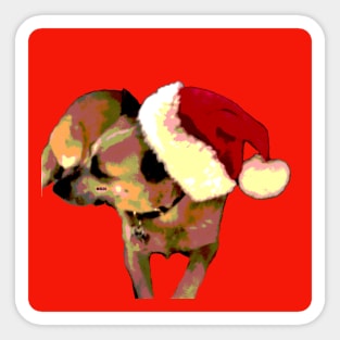 Cattle Dog Christmas Sticker